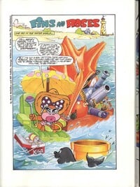 First page of the Super Mario Bros. comic "Fins and Roses"