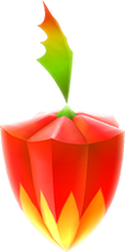 Artwork of a Dash Pepper from Super Mario Galaxy 2.