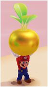 A golden turnip in Super Mario Odyssey.