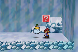 Only ? Block on Shiver Mountain of Paper Mario.