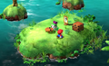 Mario and the Frog Sage in Tadpole Pond, as seen in the Nintendo Switch remake