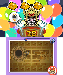 Screenshot of Wario Interrupts from WarioWare Gold