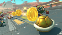 Official screenshot of the Coin Shell in Mario Kart World.