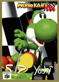 One of the Mario Kart 64 Collectible Trading Cards.