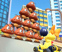 Thumbnail of the Waluigi Cup challenge from the September 2021 Sydney Tour; a Goomba Takedown bonus challenge set on Sydney Sprint 2