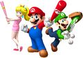 Princess Peach, Mario, and Luigi