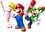 Group artwork of Mario, Luigi, and Princess Peach in Mario Super Sluggers