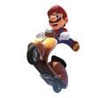 Mario jumping with the scooter