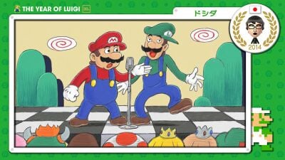 The Year of Luigi art submission created by Miiverse user ドシダ and selected by Nintendo