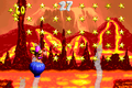The Kongs collecting stars in the Second Bonus Level in the Game Boy Advance version