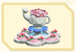 Menu icon of the Pink Watering Fountain decoration in Super Mario Bros. Wonder – Nintendo Switch 2 Edition + Meetup in Bellabel Park.