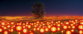 The Fire Flower Fields in The Super Mario Bros. Movie