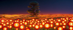 The Fire Flower Fields in The Super Mario Bros. Movie