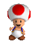 One of Toad's award animations from Mario Kart Wii