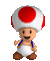 One of Toad's award animations from Mario Kart Wii