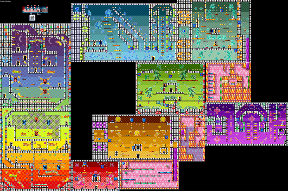 File:WL4 PinballZone Map.png - Super Mario Wiki, the Mario encyclopedia