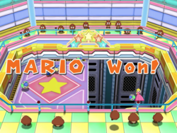 A minigame ending from Mario Party 7