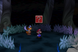 First ? Block in Forever Forest of Paper Mario.