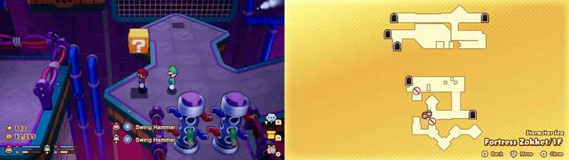 Block 12 in Fortress Zokket from Mario & Luigi: Brothership