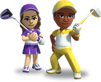 Artwork of Miis in Mario Golf: Super Rush