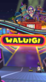 View of the Waluigi sign near the bottom of the table