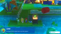 Mario and the gang find a chest in Ancient Gardens
