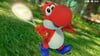 Red Yoshi's entrance pose