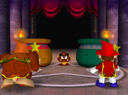 Donkey Kong versus Mario in Mushroom Brew from Mario Party 2