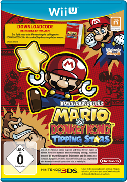 The Germany boxart for the Wii U version of Mario vs. Donkey Kong: Tipping Stars.