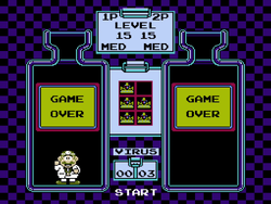 The image for "Vs. Game Over" from Dr. Mario for Nintendo Entertainment System on Nintendo Music.