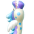 Profile of a blue Dragoneel from New Super Mario Bros. U. Narrowed for table displays.