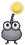 Sprite of a Puni from the Audience, facing the viewer, from Paper Mario: The Thousand-Year Door.