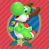 Yoshi card from Nintendo Characters Holiday Memory Match-Up Online Activity