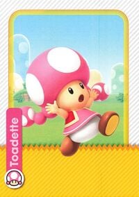 Toadette card from the Super Mario Trading Card Collection