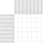 Recreation of the fourth picross puzzle in Super Donkey Kong with Mario 2