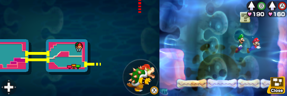 Block 29 in Pump Works of Mario & Luigi: Bowser's Inside Story + Bowser Jr.'s Journey.