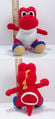 A plush toy of a Red Yoshi