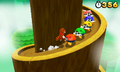 Para-Biddybuds flying under Tanooki Mario in Super Mario 3D Land