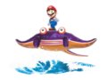 Mario riding Ray