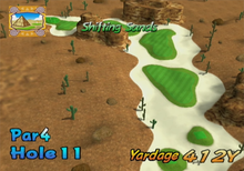 Hole 11 of Shifting Sands from Mario Golf: Toadstool Tour