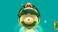 The face of Starship Mario, with Yoshi's egg on the nose