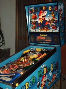 Super Mario Bros. (pinball) machine full view
