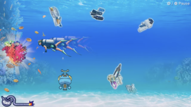 Please Reef-Cycle microgame in WarioWare: Get It Together!