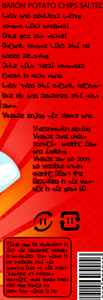 Text from Baron Potato Chips from Yoshi's Crafted World