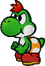 Sprite of the green Yoshi Kid from Paper Mario: The Thousand-Year Door