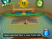 The interior of the Boathouse in Super Mario Sunshine