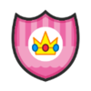 Princess Peach's emblem from soccer from Mario Sports Superstars