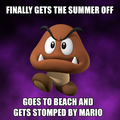 "Bad Luck Goomba" image macro from Nintendo's official Facebook page