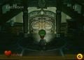 Luigi entering the Foyer, originally called "Entrance". There were two spider webs above the Area 2 door, the mirror had no cloth covering it (which is not present on the select screen), Toad was missing, and Luigi's HP was shown as a fraction.