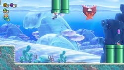 Luigi Swimming in Leaping Smackerel